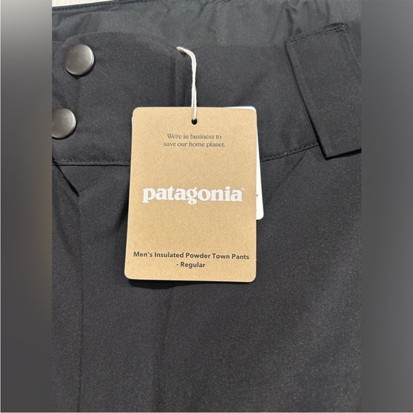 Patagonia Men's XL Insulated Powder Town Snow Ski Snowboard Pants Black NWT - Picture 6 of 8